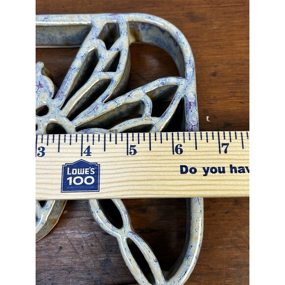 Handmade Bay Art Pottery Ceramic Dragonfly Hot Plate Trivet Studio Pottery - Picture 11 of 12